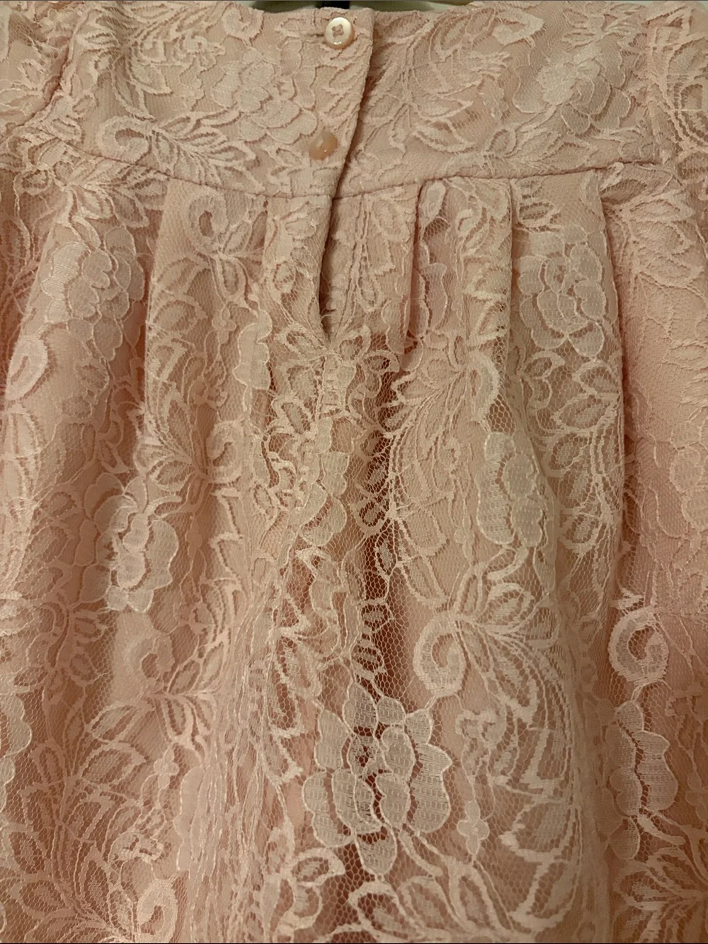 Laura Ashley London Girls Lace Bell Sleeve Dress Delicate Pink 12 Months EUC